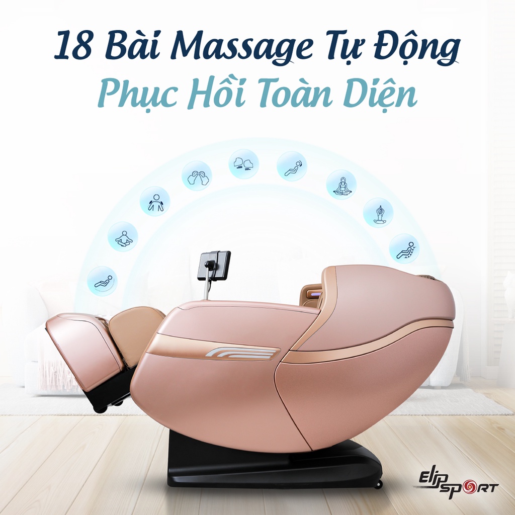 Ghế massage ELIP Alexander Pro (AI) - Công nghệ massage 4D, thiết kế sang trọng