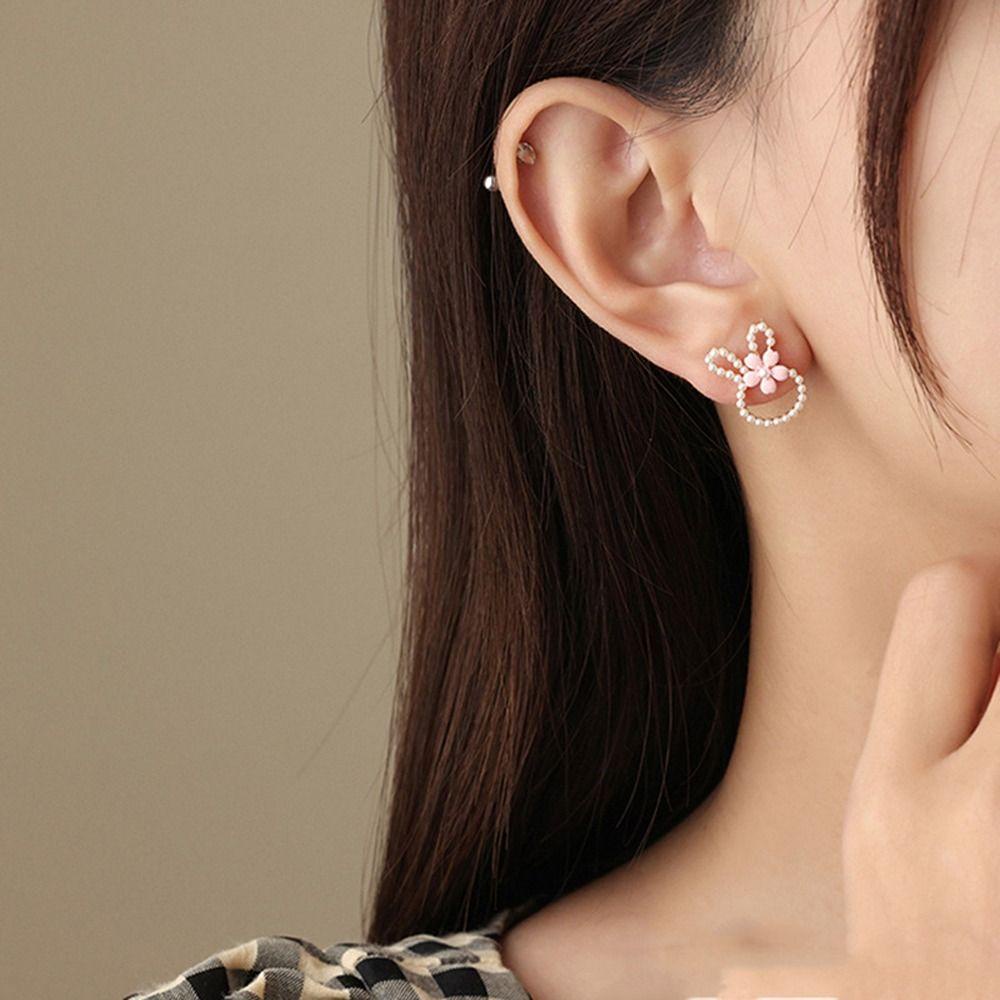 Khuyên Tai Hình Thỏ Phong Cách Hàn Quốc Dễ Thương Dành Cho Nữ