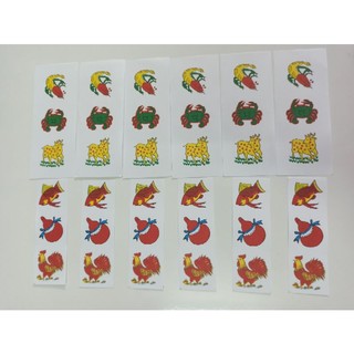 Tem dán bầu cua  30 li 10 bộ ( dán được 30 hột)