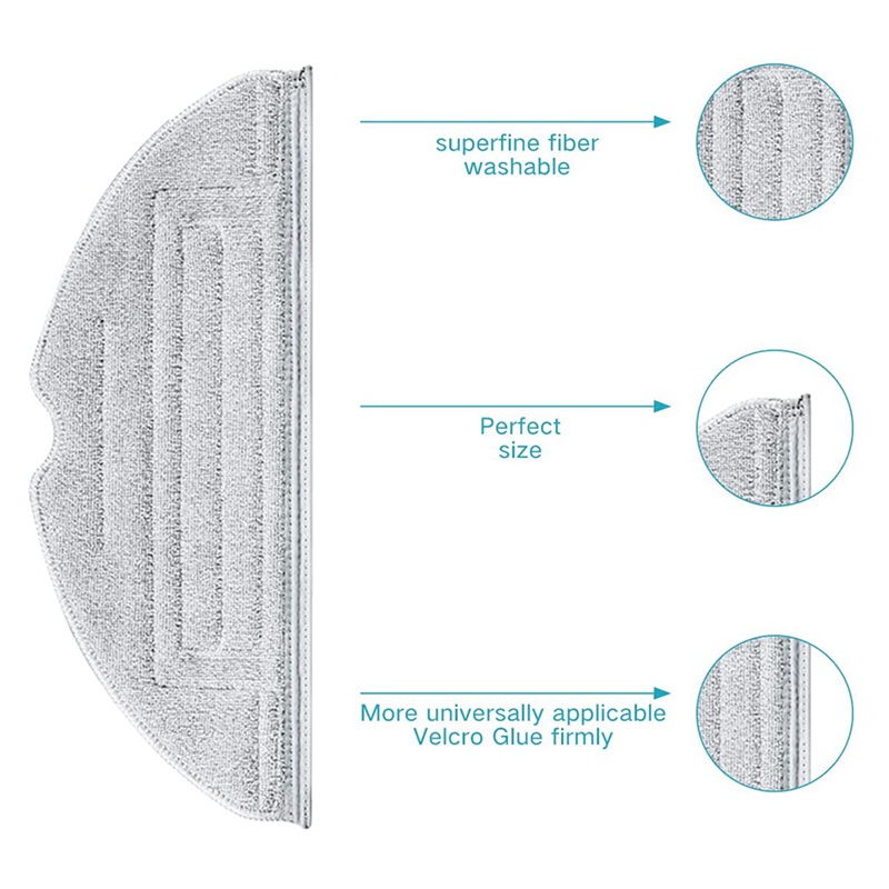 Bộ phụ kiện chân không cho Roborock MaxV ' S7 MaxV Plus ' S7 MaxV Ultra ' S7 ' S7 ' ( 4 miếng lau Ion bạc)