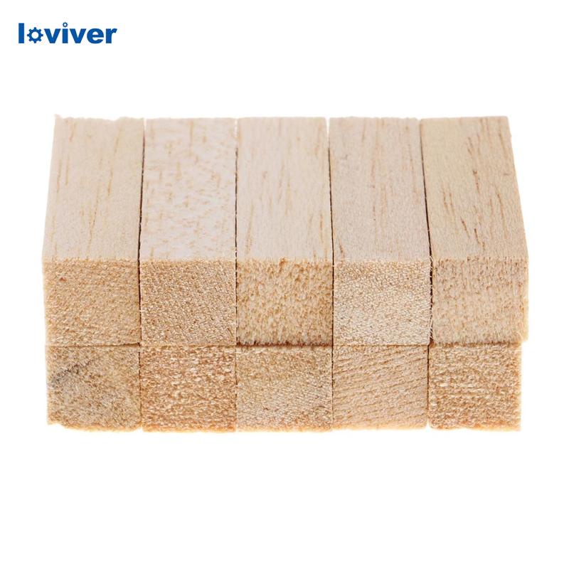 Set 10 Khối Gỗ Balsa Hình Vuông 80mm Chưa Hoàn Thiện