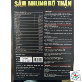 sâm nhung bổ thận