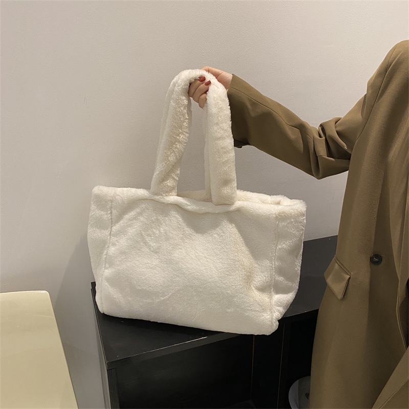 Túi Xách Đeo Vai Phủ Bông Cỡ Lớn Thời Trang Nữ Đơn Giản