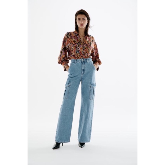 Sơ mi hoạ tiết ZARA AUTH Size S