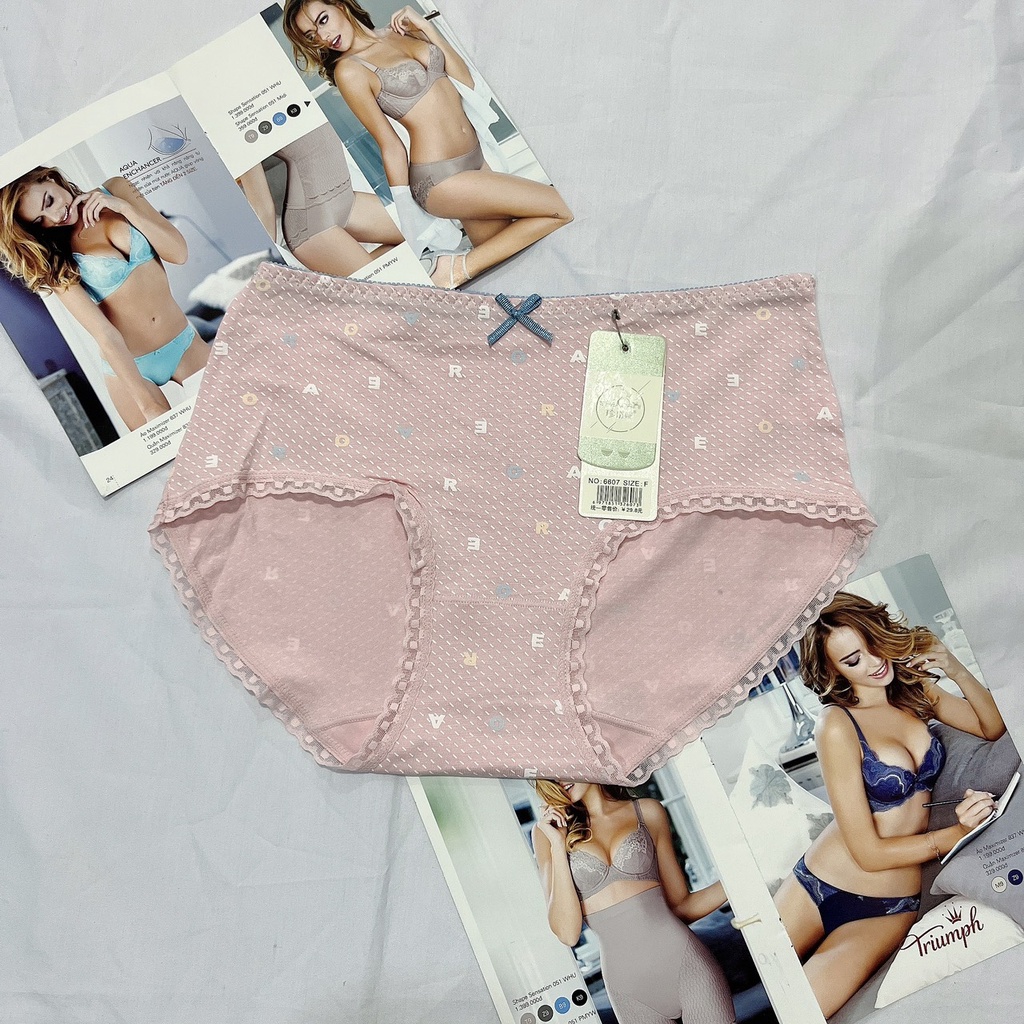 Quần lót nữ cotton viscose cao cấp 6607 mềm mại thấm hút mồ hôi thoáng mát freesize từ 45kg-65kg