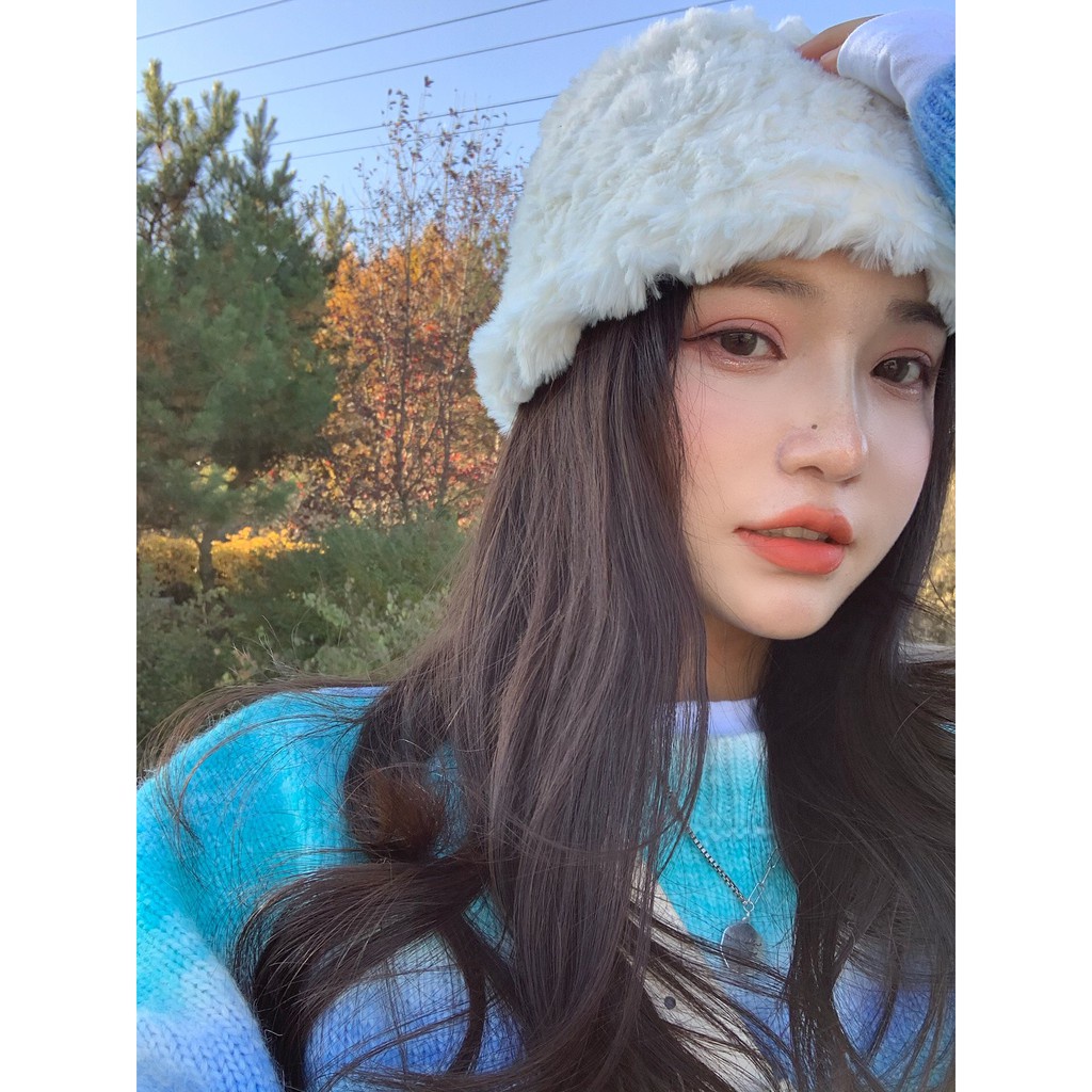 Mũ lông nón lông thỏ mùa đông ấm áp hotgirl hàng loại một OHIXO CAP LONGTHO