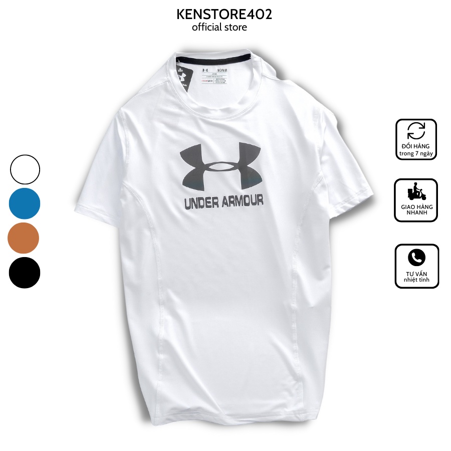 Áo thun thể thao nam, thun lạnh co dãn thoải mái thoáng mát, logo in công nghệ cao sắc nét, vân dập độc đáo - A46