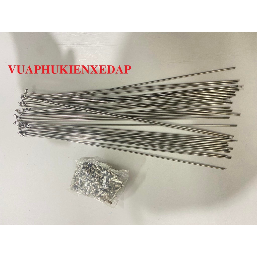 Nan hoa inox Xe đạp thể thao 10 chiếc các cỡ màu bạc