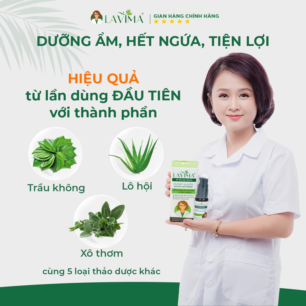 Gel vệ sinh Trầu không nhập khẩu giảm hôi ngứa LAVIMA 88g (New)