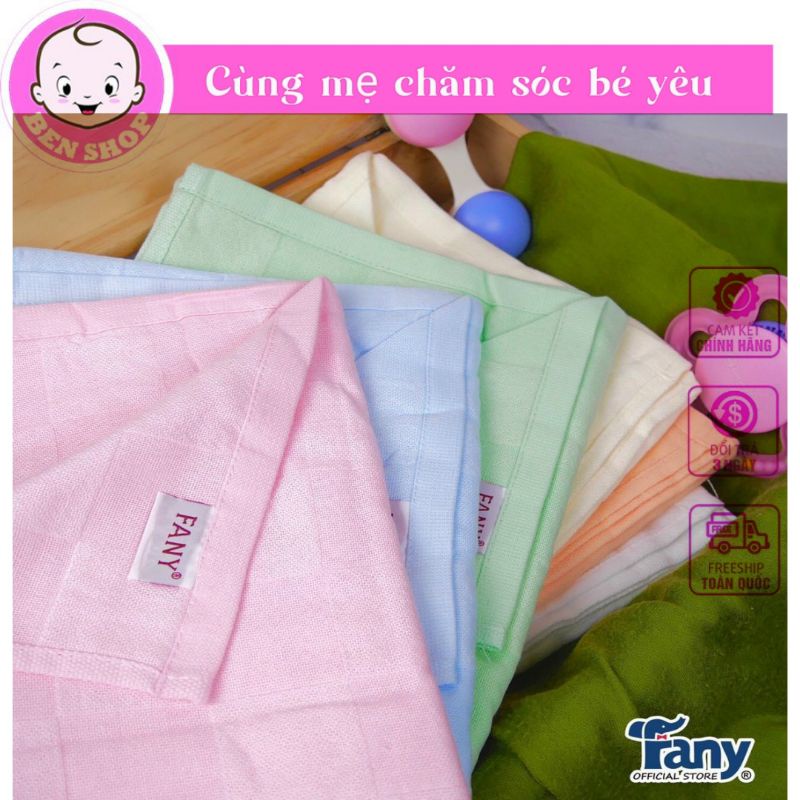 Khăn Lông Màu Caro FaNy 100% Cotton Siêu Mềm Mịn Cho Bé