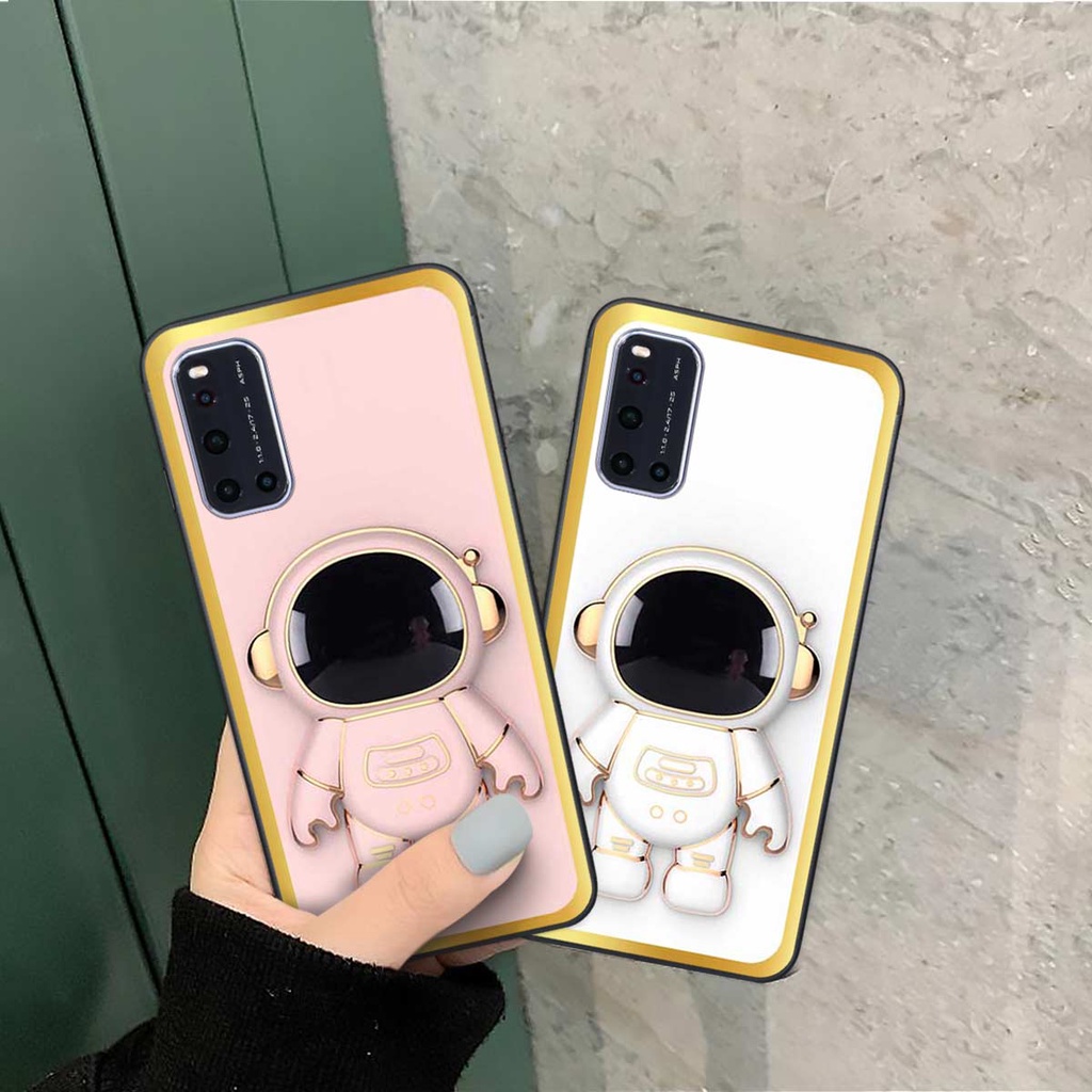 Ốp lưng Vivo V19 in hình hiệu ứng 3D phi hành gia robot đáng yêu, ốp rẻ đẹp