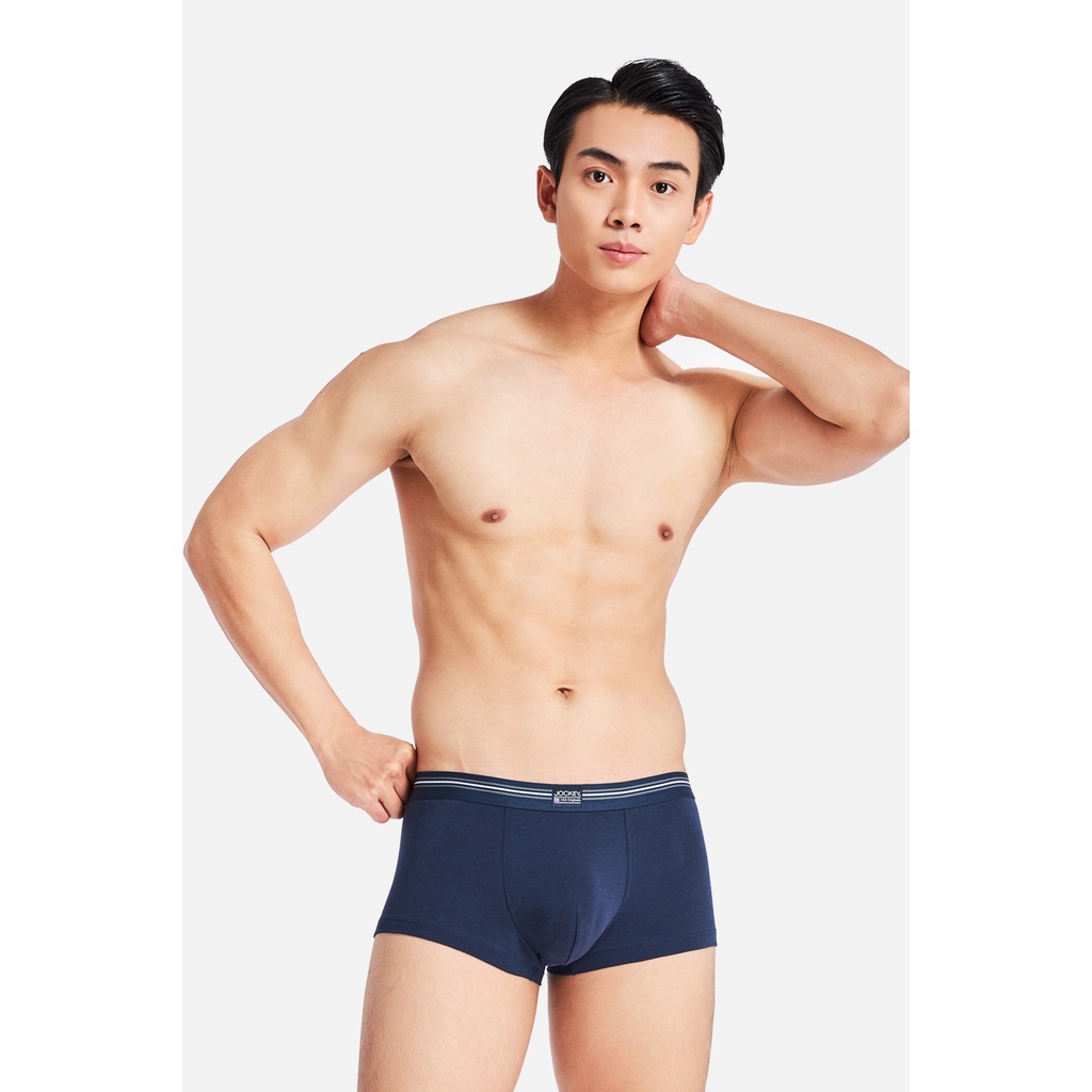 Quần Lót Nam Thun Cotton Jockey Dáng Trunk Co Giãn Thoải Mái Màu Xanh Đen - J1247_P1