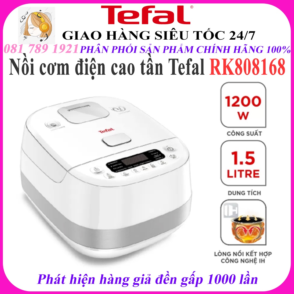 Nồi cơm điện cao tần Tefal 1.5 lít RK808168 - Bảo hành chính hãng