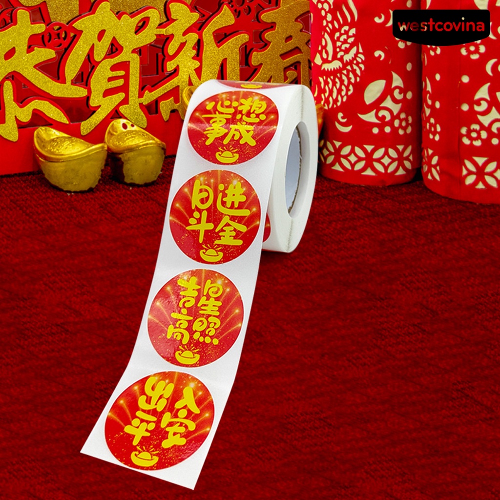 [Hot]☃Cuộn 500 Nhãn Dán Niêm Phong Bao Thư Phong Cách Trung Hoa