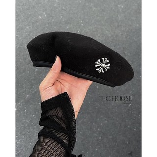 Mũ nồi dạ chrome hearts viền da