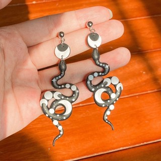 Khuyên tai đất sét nung Polymer Clay (Snake)