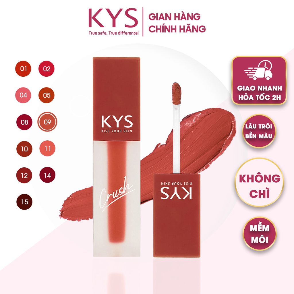 Son KYS chocolate Crush Full mềm môi lâu trôi dưỡng ẩm 3,5gr