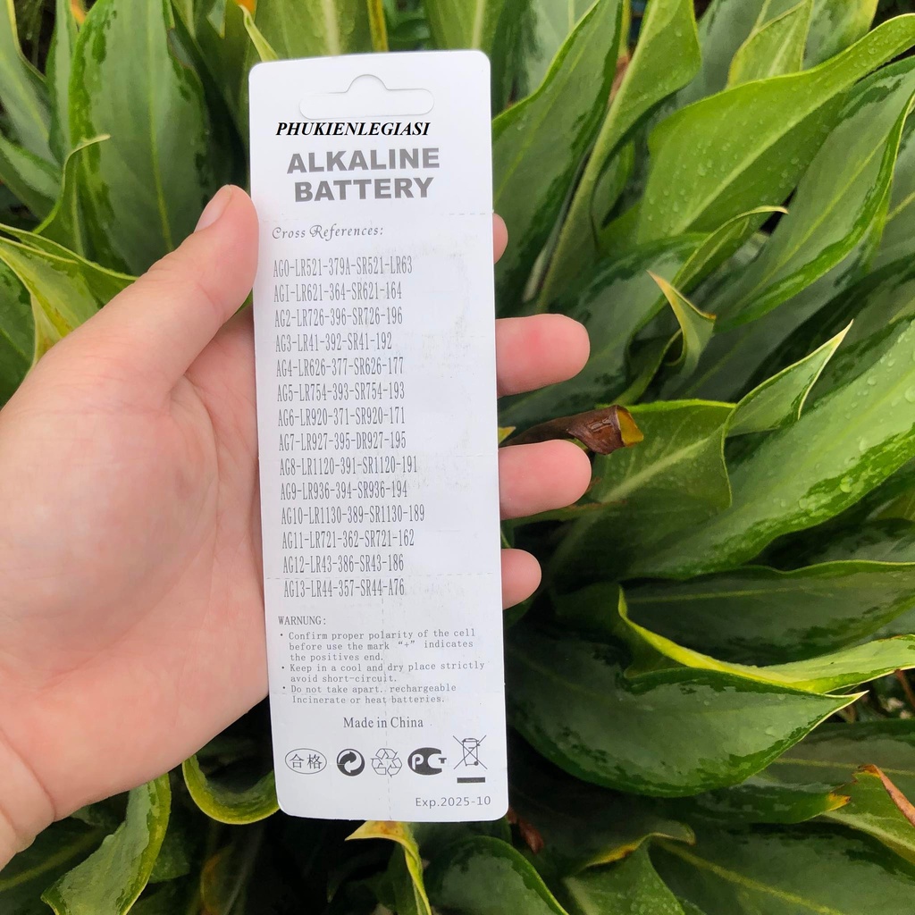 Pin AG10 389 SR54, LR54, 189, 387, 389, 390, LR1130 R1130, LR1131, SR1131, 1138SO điện áp 1.5V