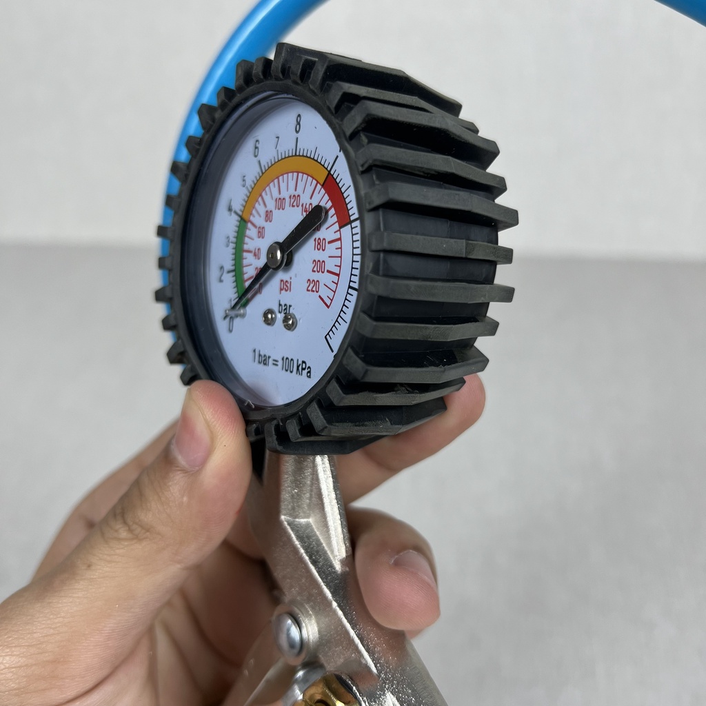 Đầu bơm xe hơi-xe máy Có đồng hồ đo áp -SHINSTORE