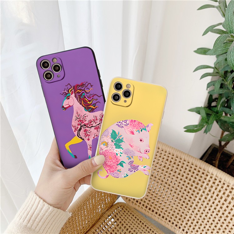 Ốp lưng iphone hình 12 con giáp cực chất ốp vuông tuổi Ngọ Hợi 6/6splus/7/7plus/8/8plus/x/xr/xs/11/12/13/14/pro/max/plus