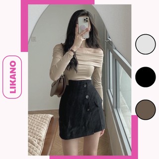 Áo len tăm trễ vai tay dài Ulzzang Likano CRT87