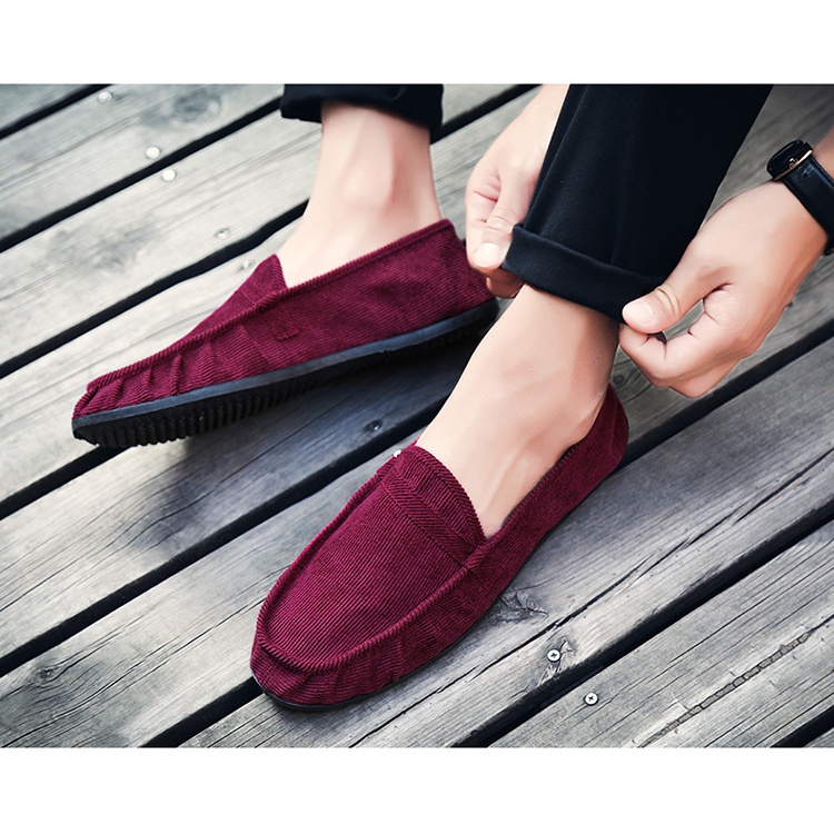 Giày Lười Vải Canvas Phong Cách Hàn Quốc Thời Trang Mùa Thu Cho Nam