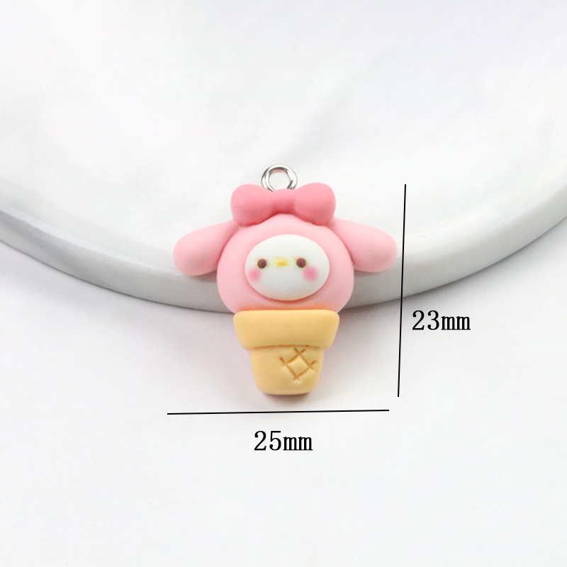 Phụ Kiện Mặt Dây Chuyền / Móc Tai / Dây Chuyền Hình Bánh Cupcake Hoạt Hình Bằng Nhựa resin Thủ Công diy