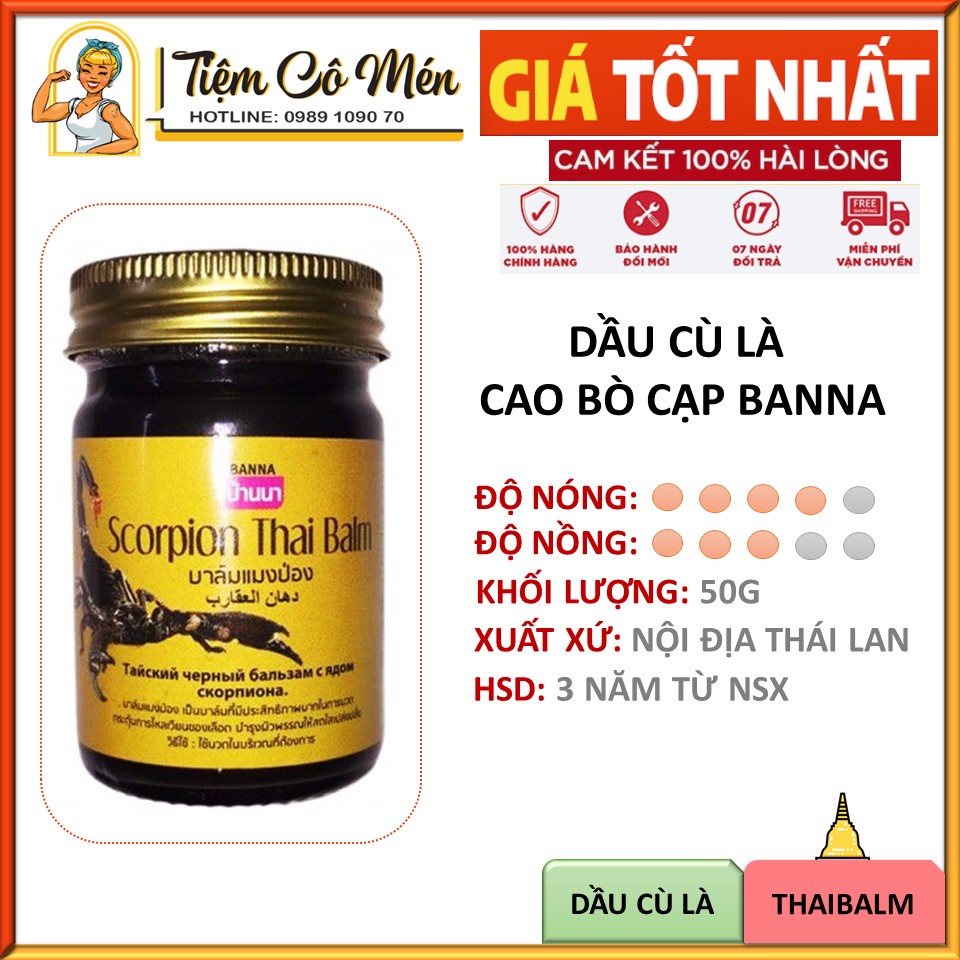 Dầu cù là cao cao bò cạp Thái Lan 50gram - Giảm Bầm tím do chấn thương thể thao và bong gân