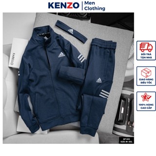 Quần áo thu đông nam hành hiệu Adidas Hàng Cao cấp Kenzo KZ443 Bộ thu đông nam kéo khóa chuẩn form 2022