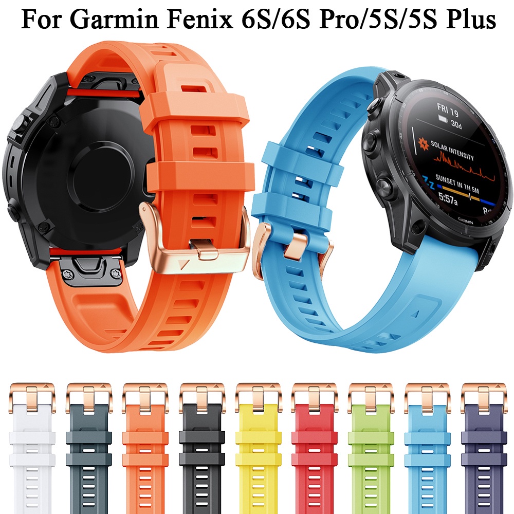 Dây Đeo Thay Thế 20mm Bằng Silicon Chất Lượng Cao Cho garmin fenix 7s 6s pro solar 5s plus approach s70 42mm