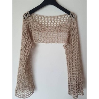 Áo lưới croptop dài tay