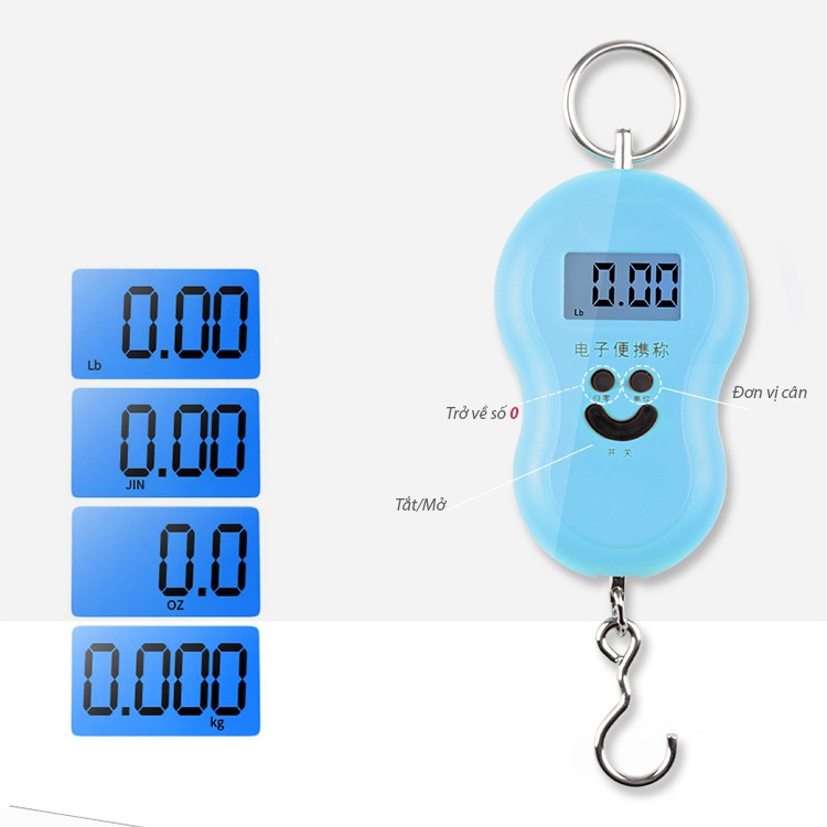 Cân điện tử Bella925 cân cầm tay dùng cân hành lý hay cân đi chợ 50kg màu ngẫu nhiên