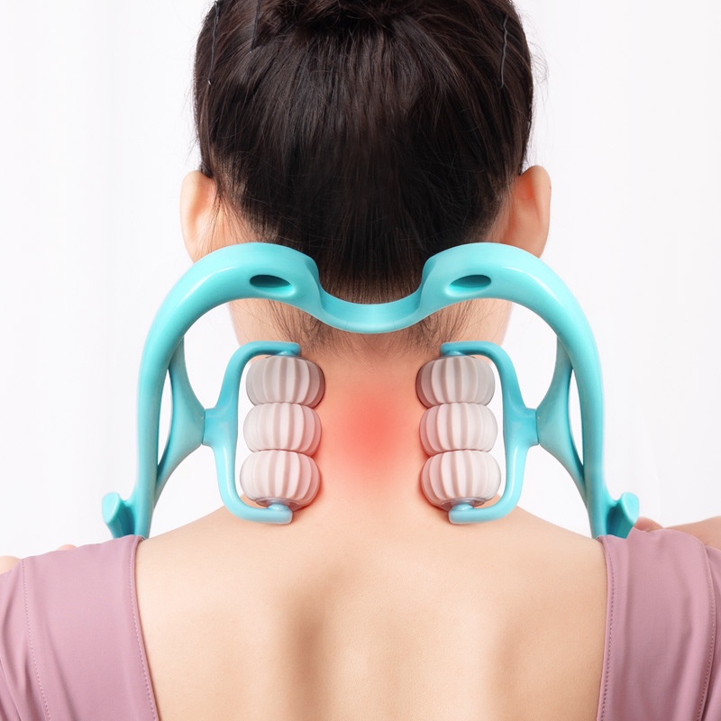 Dụng Cụ Massage Vùng Cổ Vai Gáy Giúp Giảm Đau Hiệu Quả, Cây Massage Thiết Kế Hình Chữ U Xoay 360 Độ Cầm Tay Tiện Lợi
