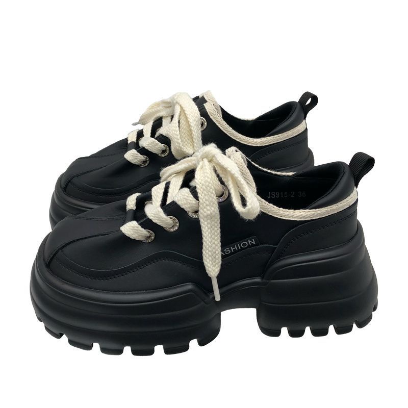 Giày Lười Da Đế Dày Phong Cách Retro Thời Trang Thu Đông Cho Nữ