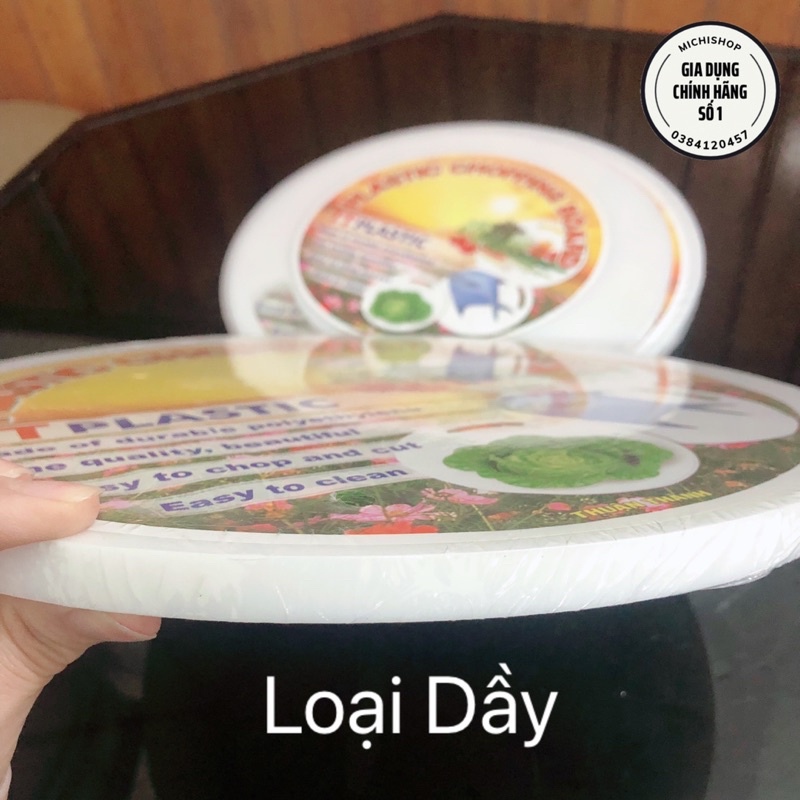 Thớt Nhựa Tròn 3 Size Loại Dày- Mỏng Nhựa Kháng Khuẩn Chất Lượng Cao VN