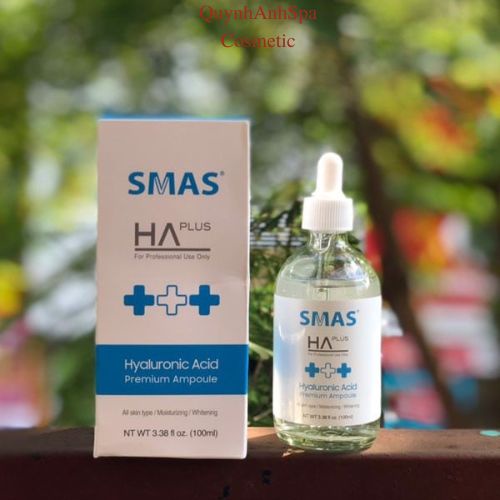 Serum cấp ẩm và phục hồi Smas HA Plus Hyaluronic Acid Dưỡng ẩm phục hồi da làm trắng da quynhanhspa20 100ml