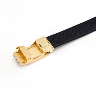 Thắt lưng da Ý nhập khẩu PT19 khoá hợp kim không rỉ, tone vàng đen sang trọng, bảo hành 03 năm, Anh Tho Leather