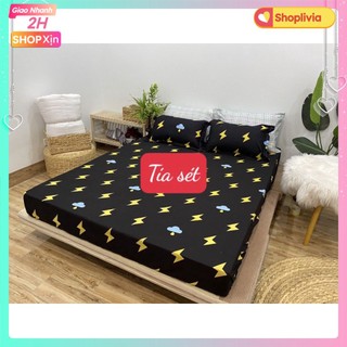 Thanh lý Bộ Ga Bọc Nệm Kèm 2 Vỏ Gối Nằm 1M2,1M6,1M8 (set 3 món )