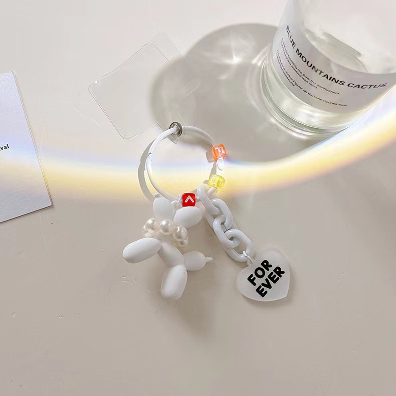 Dây Xích Gắn Điện Thoại Hình Chú Chó Và Bong Bóng Dễ Thương Có Ngăn Đựng Thẻ