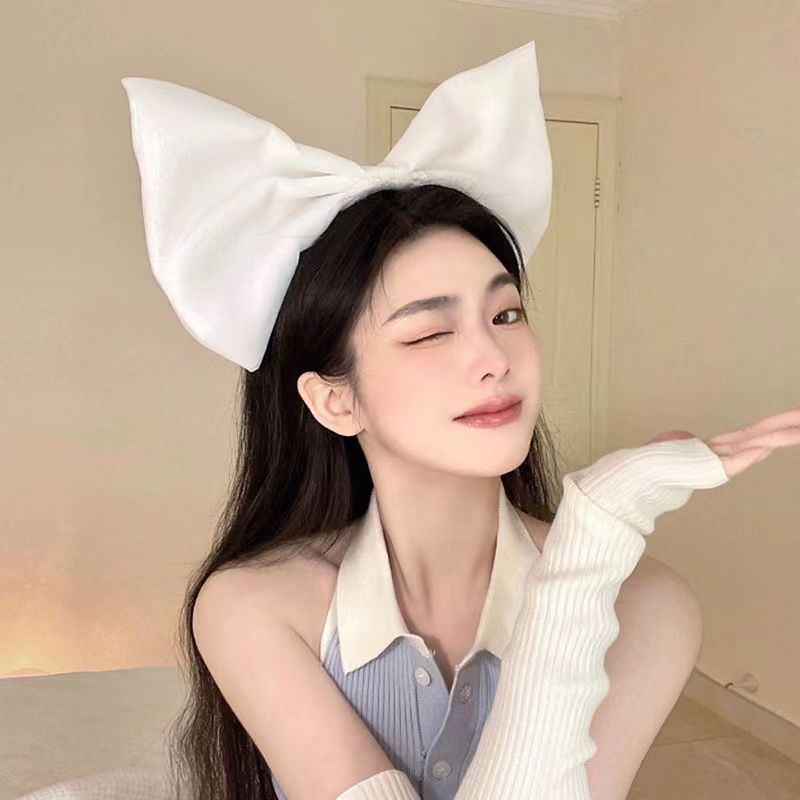 Băng Đô Vải Lưới Thắt Nơ Lớn Thời Trang Hàn Quốc Cho Nữ