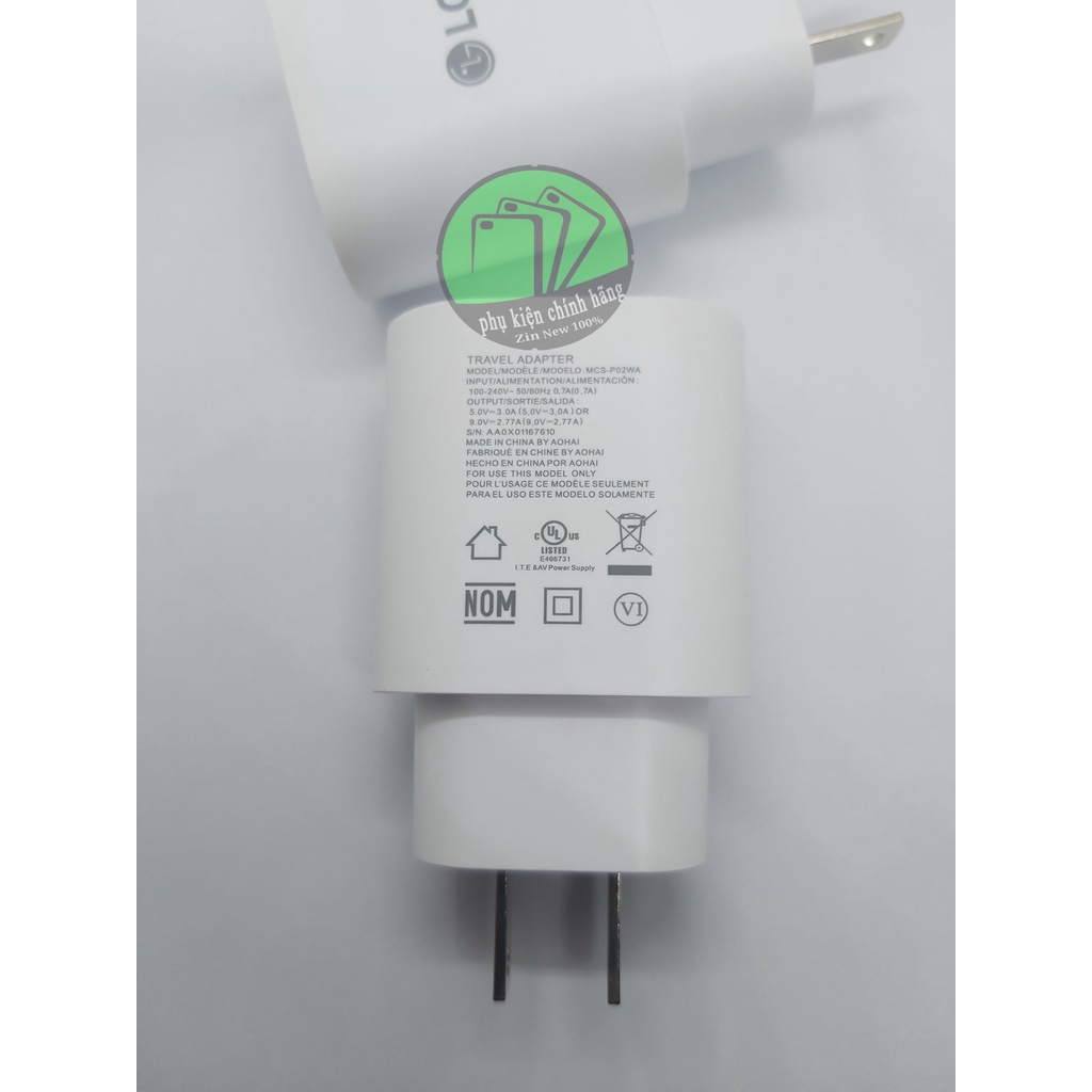 Bộ sạc nhanh LG 25W CHÍNH HÃNG dành cho LG V50 , V60 , V70 - Cam kết ZIN XỊN