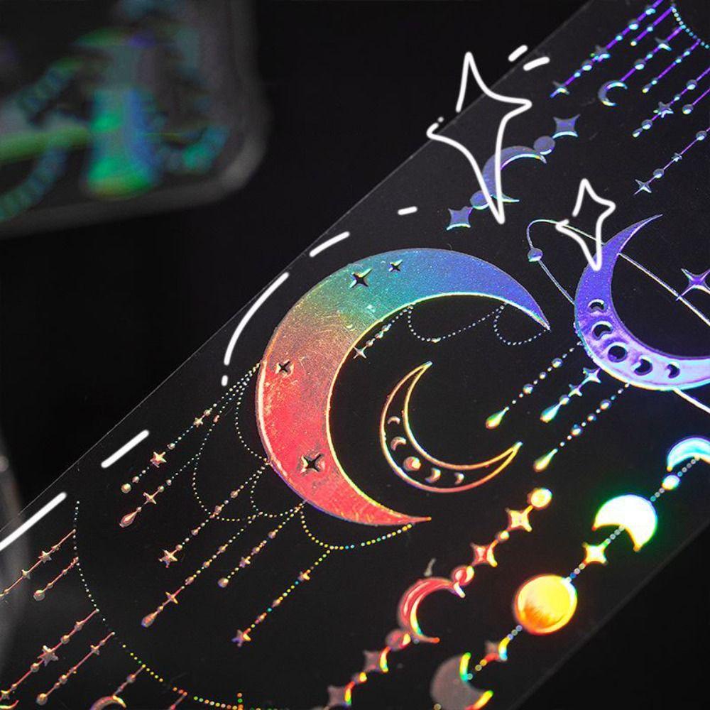 AUGUSTINA Bộ 4 Thẻ Dán Trang Trí Sổ Tay Album Ảnh Màu Bạc Laser DIY