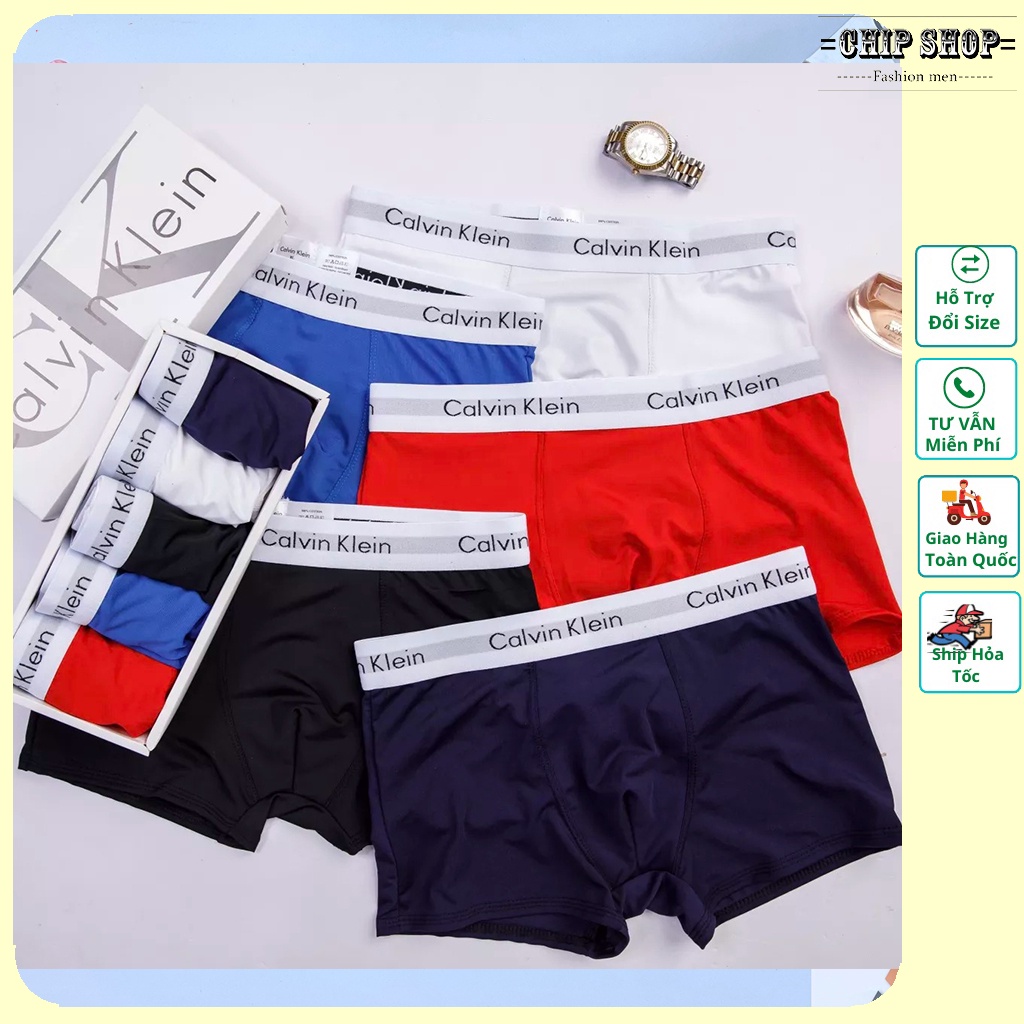 Combo 5 quần sịp đùi nam ck nhiều màu hàng cao cấp, quần sịp nam đẹp thoáng mát, co giãn đủ màu hàng loại 1