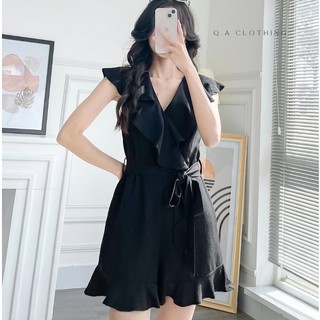 Jumpsuit nữ vải xô thắt nơ siêu tôn dáng