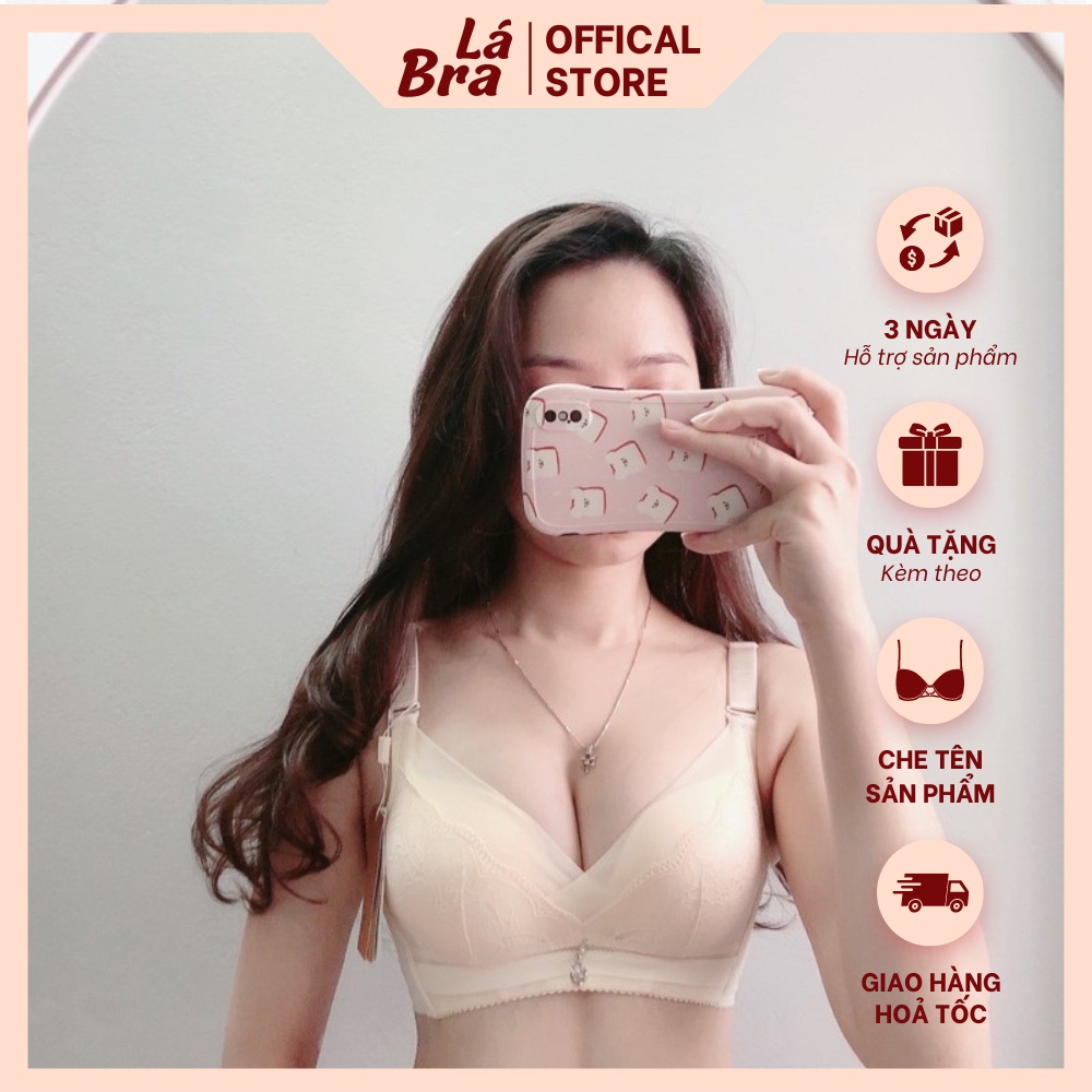 Áo lót ren nữ đệm vừa 2,5cm màu nude nâng ngực (size 32)