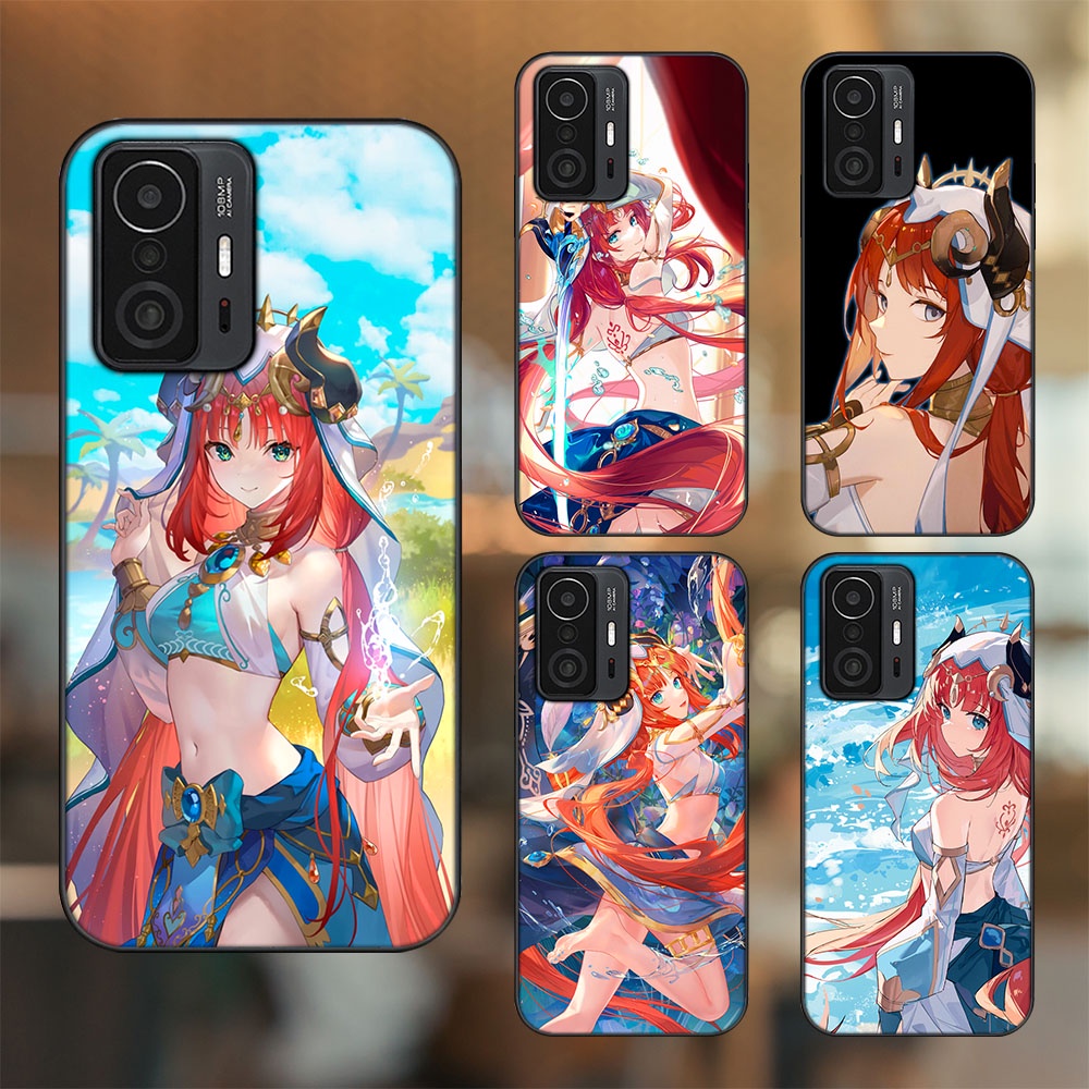 Ốp lưng Xiaomi 11T Pro 5G viền đen in hình Nilou Genshin Impact