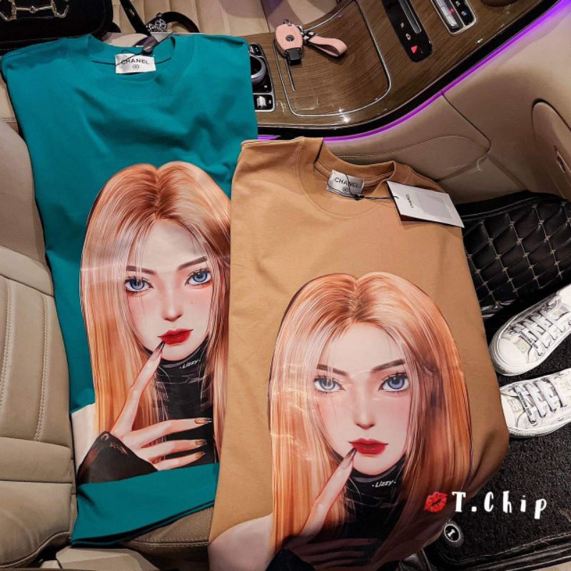 Áo phông cô gái tóc vàng hàng QCL1