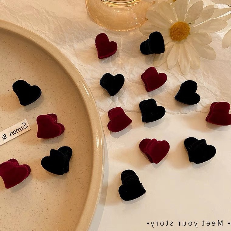 Kẹp Tóc Mini Bằng Da Lộn Thời Trang Thu Đông