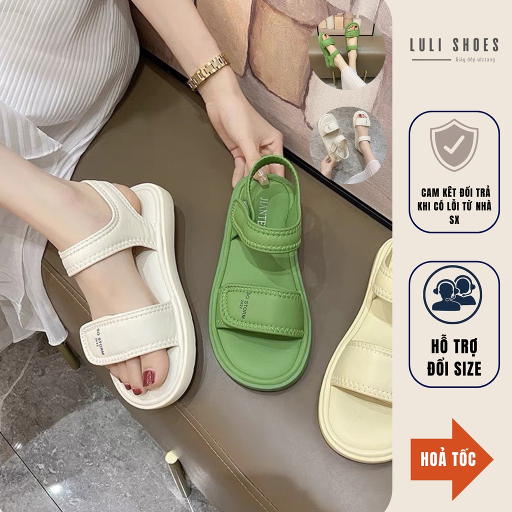 Giày Sandal /xăng đan nữ quai ngang đi học đi chơi thiết kế đơn giản chống nước