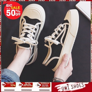 [SẴN] Giày thể thao nữ trắng đế bằng bánh mì basic độn đế cao 3cm vải canvas bata mới hot phong cách ulzzang đẹp cá tính